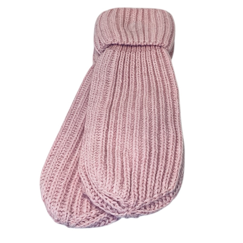 💚 FREE with any purchase ⭐️ Joe Fresh Soft Pink Knit Mittens O/S